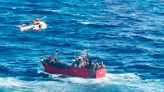 A fishing vessel crew member with appendicitis was evacuated by air
